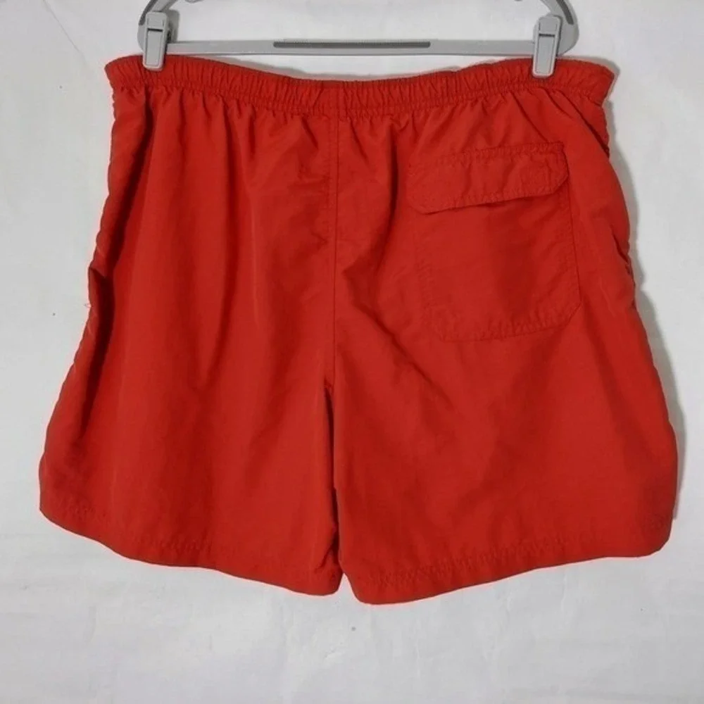 L.L.Bean Swim Trunks Men XL Red Quick Dry Mesh Lined Beach Vacation Board Shorts